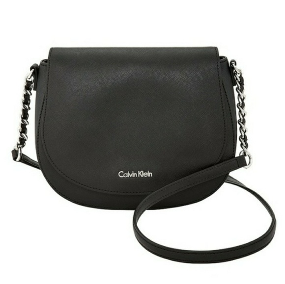 calvin klein saddle bag black